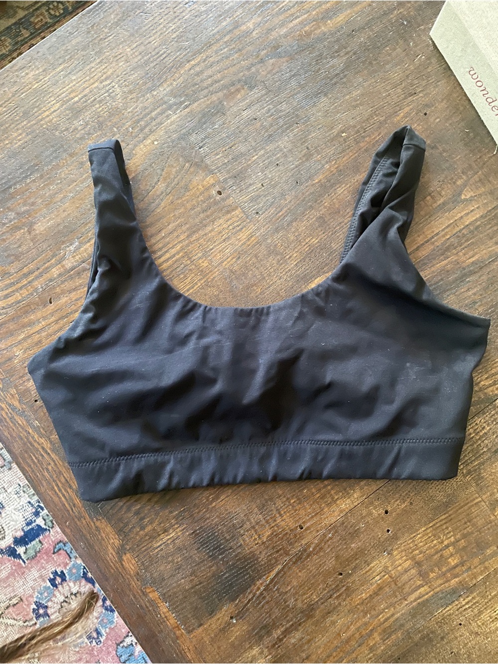 Everlane The Preform Bra Size Small Black Scoop Wireless Sports Bra